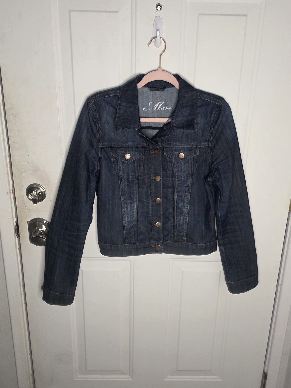 Mavi Brand Samantha Crop Denim Jacket - Size LARGE